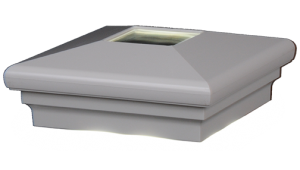 5" Sq. Neptune Downward Solar Light Post Cap