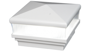 5" Sq. Neptune Scallop Lens Low Voltage Light Post Cap