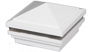 5" Sq. Haven Halo Low Voltage Light Post Cap