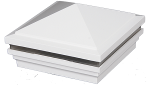 6" Sq. Haven Halo Low Voltage Light Post Cap