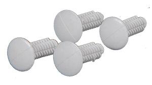 Pin, Push lock -White 1/4"