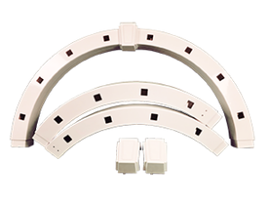4" Sq. 180° - Routed Arch Kit w/ Keystone