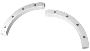 4" Sq. 180° Custom Routed Arch