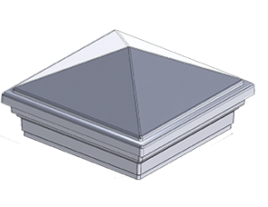 4.5" Sq. Composite Pyramid New England Post Cap