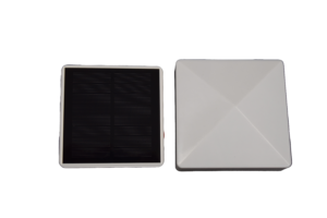 4" Sq. Solar Horse Post Cap -(Hidden Solar Panel) with Accessory Connection