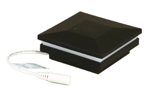 3" Sq. Ornamental Low Voltage Post Cap RGB w/ 2 Way Splitter